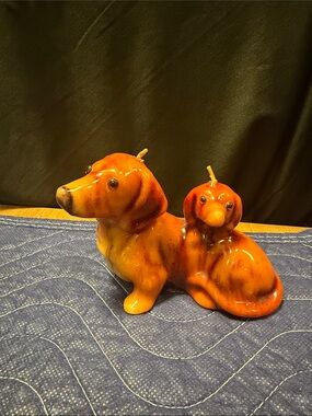 Vintage Wax Sculpture Brown Dog)